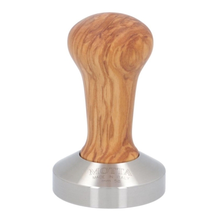 Tamper do kawy Motta - 58 mm - stal nierdzewna / drewno oliwne