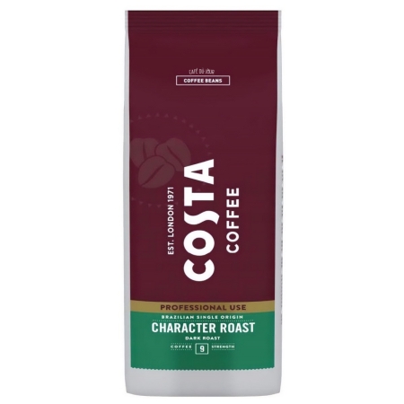 Costa Coffee Brazylijska Jednolita Pochodzenie Charakterystyka Ciemny Palony - ziarna kawy - 1 kilogram