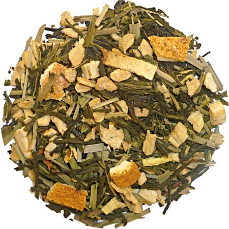 Orange Ginger Sencha - Zielona herbata 100 gramów - herbata liściasta Café du Jour