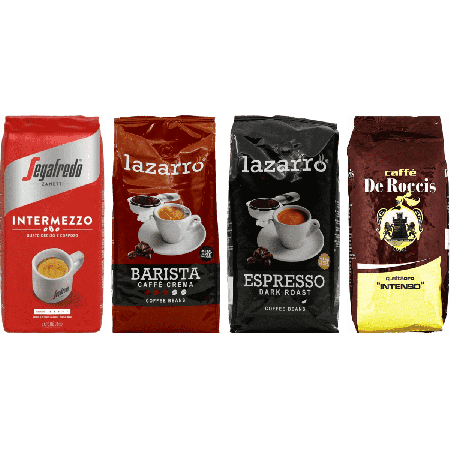 Włoska Selekcja Espresso - 4 x 1 kilo kawy ziarnistej