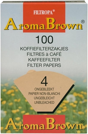 Filtropa Aroma Brown - filtry do kawy rozmiar 4 - 100 sztuk