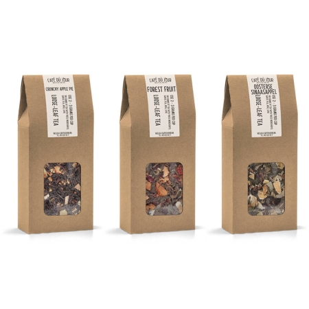 Świeża sypana herbata Café du Jour - opakowanie owocowe - 3 x 100g