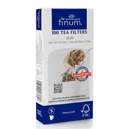 Filtry do herbaty S Finum - 2 do 4 filiżanek - 100 sztuk