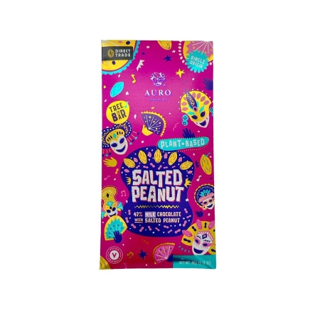 Auro - Salted Peanut - 47% roślinna czekolada mleczna