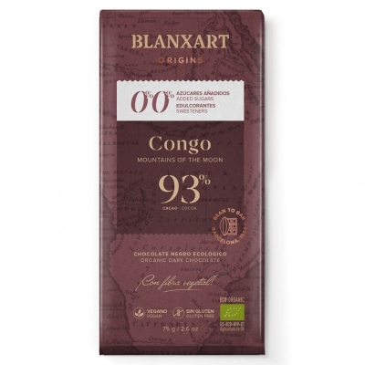 Blanxart - Congo 0,0% dodanych cukrów - 93% ciemna czekolada (organiczna)