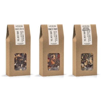 Świeża sypana herbata Café du Jour - opakowanie owocowe - 3 x 100g