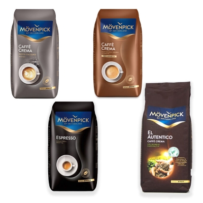 Pakiet degustacyjny Mövenpick - kawa ziarnista - 4 x 1 kg