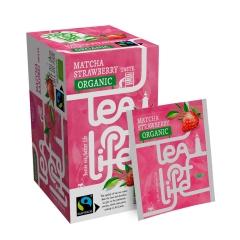 Zielona herbata Matcha Strawberry - Organic & Fairtrade - Tea of Life - 25 torebek herbaty