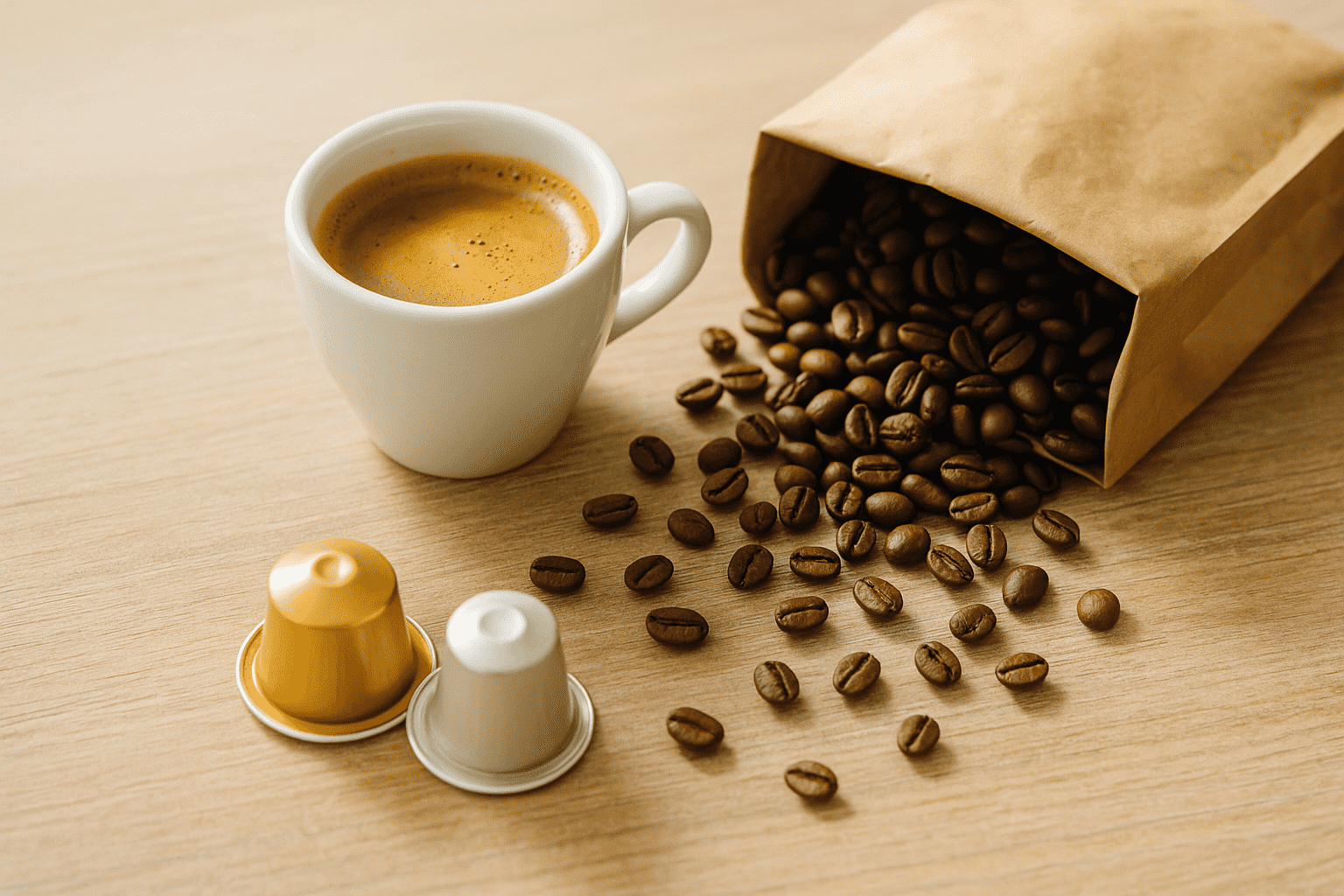 Espresso w kapsułkach kontra świeże ziarna