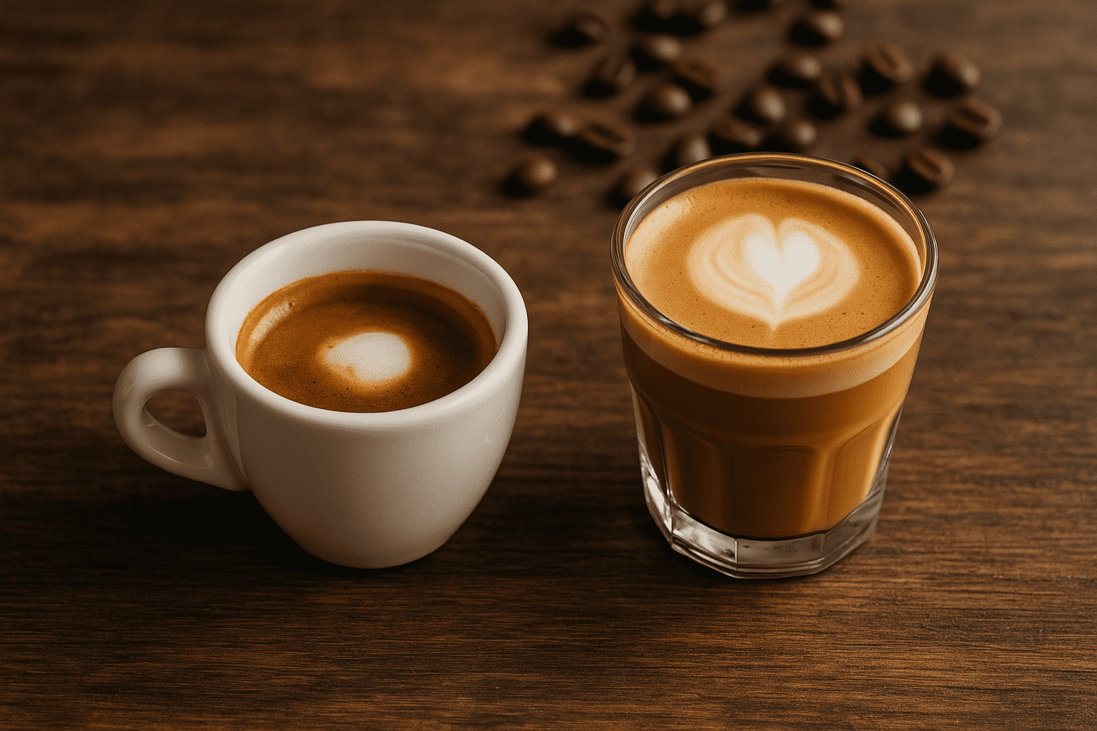 espresso macchiato i cortado
